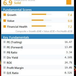 ASX Fundamental Stock Score Panel MT5